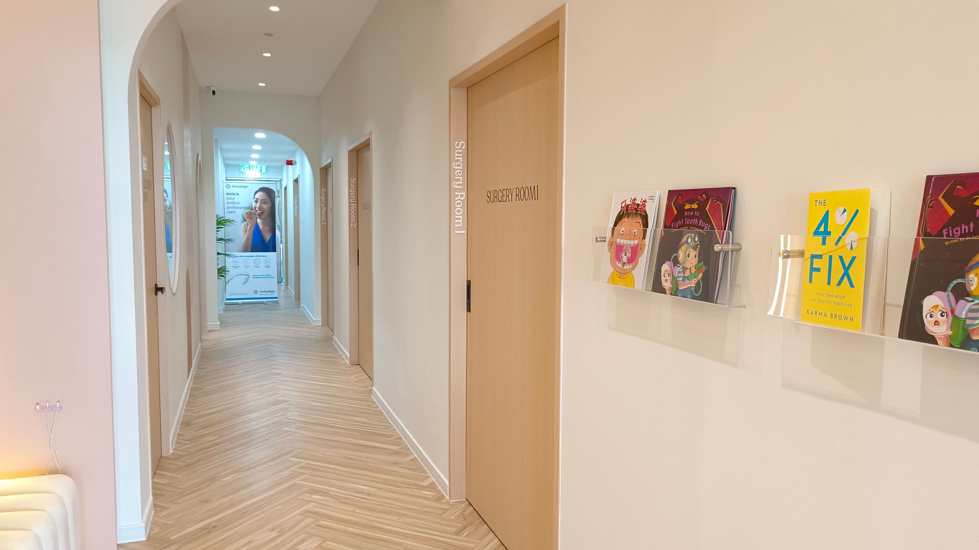 Hallway leading to the surgery rooms at Alpha Dental, Sutera Utama, Skudai